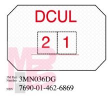 3M Diamond Grade Damage Control Sign 3MN036DG "DCUL"  8 in x 12 in 10 per package