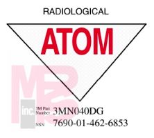 3M Diamond Grade Damage Control Sign 3MN040DG "RADIOLOG"  11 1/2 in x 8 in 10 per package
