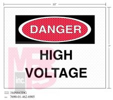 3M Diamond Grade Damage Control Sign 3MN042DG "DANG HI VOLT"  10 in x 7 in 10 per package