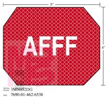 3M Diamond Grade Damage Control Sign 3MN052DG "AFFF"  5 in x 4 in 10 per package