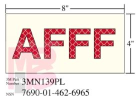 3M Photoluminescent Film 6900  Shipboard Sign 3MN139PL 8 in x 4 in AFFF 10/pkg