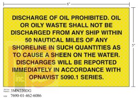 3M Diamond Grade Safety Sign 3MN220DG "DISCHARGE SERIES"  7 in x 5 in 10 per package