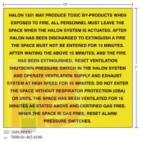 3M Diamond Grade Fire Fighting Sign 3MN306DG "HALON SWITCHES"  10 in x 7 in 10 per package