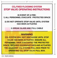 3M Diamond Grade Fire Fighting Sign 3MN309DG "CO2 FIXED PULL BOX"  11 in x 11 in 10 per package