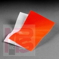 3M Diamond Grade(TM) Fluorescent Flexible Drum Wrap Sheeting 3910 White, 4 in x 50 yd