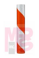 3M Flexible Prismatic Reflective Barricade Sheeting 3334L Orange/White  11 3/4 in x 100 yd