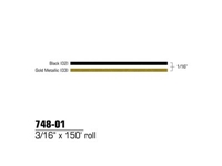 3M Scotchcal(TM) Elite Double Striping Tape 74801, Black/Gold Metallic