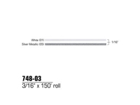 3M Scotchcal(TM) Elite Double Striping Tape 74803, White/Silver Metallic