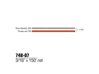 3M Scotchcal(TM) Elite Double Striping Tape 74807, Silver Metallic/Tomato Red