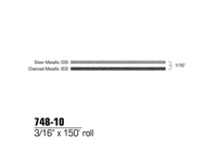 3M Scotchcal(TM) Elite Double Striping Tape 74810, Silver Metallic/Charcoal Metallic