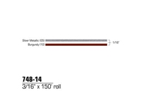 3M Scotchcal(TM) Elite Double Striping Tape 74814, Silver Metallic/Burgundy