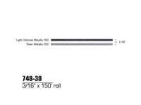 3M Scotchcal(TM) Elite Double Striping Tape 74830, Light Charcoal Metallic/Silver Metallic