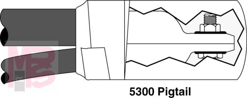 3M 5302 Motor Lead Pigtail Splice 1 kV 1-Hole Lug Connection 2-1/0 AWG (feeder) 4-1/0 AWG (motor lead) - Micro Parts & Supplies, Inc.