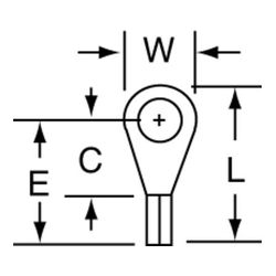 3M Scotchlok Ring Tongue, Non-Insulated Butted Seam MU24-4RK, Stud Size 4