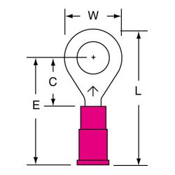 3M MVU18-14R/SK Scotchlok Ring Tongue Vinyl Insulated Butted Seam  - Micro Parts & Supplies, Inc.