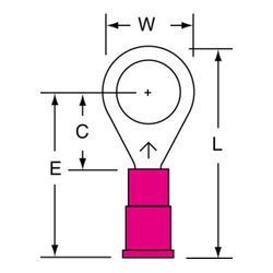 3M MVU18-516R/SK Scotchlok Ring Tongue Vinyl Insulated Butted Seam  - Micro Parts & Supplies, Inc.