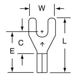 3M MU18-6FK Scotchlok Fork Non-Insulated Butted Seam 22-18 AWG - Micro Parts & Supplies, Inc.