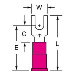 3M MV18-6FB/SK Scotchlok Block Fork Vinyl Insulated Brazed Seam  - Micro Parts & Supplies, Inc.