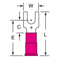 3M MV18-6FBK Scotchlok Block Fork Vinyl Insulated Brazed Seam  - Micro Parts & Supplies, Inc.