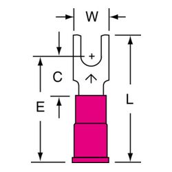 3M MVU18-6FB/SK Scotchlok Block Fork Vinyl Insulated Butted Seam  - Micro Parts & Supplies, Inc.