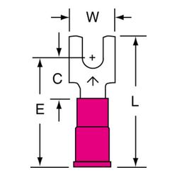 3M MVU18-6FBK Scotchlok Block Fork Vinyl Insulated Butted Seam  - Micro Parts & Supplies, Inc.