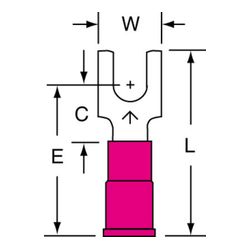 3M MVU18-8FBK Scotchlok Block Fork Vinyl Insulated Butted Seam  - Micro Parts & Supplies, Inc.