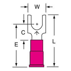 3M MVU18-10FBK Scotchlok Block Fork Vinyl Insulated Butted Seam  - Micro Parts & Supplies, Inc.