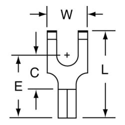 3M MU18-6FFBK Scotchlok Block Flanged Fork Non-Insulated Butted Seam  - Micro Parts & Supplies, Inc.