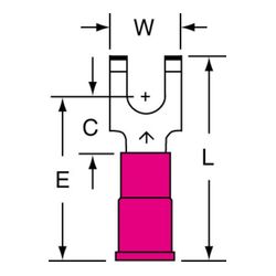 3M MVU18-8FFBK Scotchlok Block Flanged Fork Vinyl Insulated Butted Seam  - Micro Parts & Supplies, Inc.