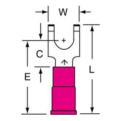 3M MVU18-10FFBK Scotchlok Block Flanged Fork Vinyl Insulated Butted Seam  - Micro Parts & Supplies, Inc.