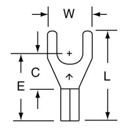 3M MU18-10FHTK Scotchlok Fork High Temperature Butted Seam 22-18 AWG - Micro Parts & Supplies, Inc.