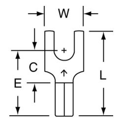 3M MU18-6FBHTK Scotchlok Block Fork High Temperature Butted Seam  - Micro Parts & Supplies, Inc.