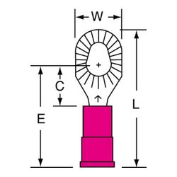 3M MV18-610RK Scotchlok Multi-Stud Ring Tongue Vinyl Insulated Brazed Seam  - Micro Parts & Supplies, Inc.