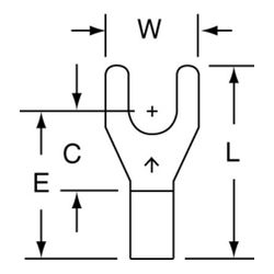 3M M14-10FK Scotchlok Fork Non-Insulated Brazed Seam 16-14 AWG - Micro Parts & Supplies, Inc.