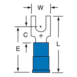 3M MV14-6FBK Scotchlok Block Fork Vinyl Insulated Brazed Seam  - Micro Parts & Supplies, Inc.