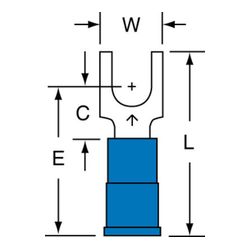 3M MV14-10FBK Scotchlok Block Fork Vinyl Insulated Brazed Seam  - Micro Parts & Supplies, Inc.