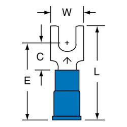 3M MVU14-8FBK Scotchlok Block Fork Vinyl Insulated Butted Seam  - Micro Parts & Supplies, Inc.