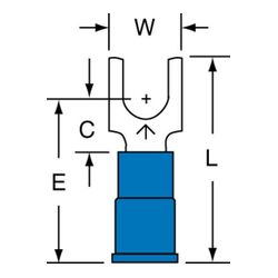 3M MVU14-10FBK Scotchlok Block Fork Vinyl Insulated Butted Seam  - Micro Parts & Supplies, Inc.