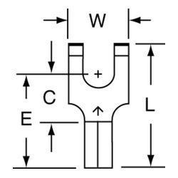 3M MU14-8FFBK Scotchlok Block Flanged Fork Non-Insulated Butted Seam  - Micro Parts & Supplies, Inc.