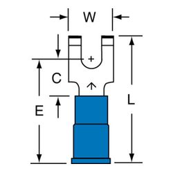 3M MVU14-6FFBK Scotchlok Block Flanged Fork Vinyl Insulated Butted Seam  - Micro Parts & Supplies, Inc.