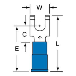 3M MVU14-8FFBK Scotchlok Block Flanged Fork Vinyl Insulated Butted Seam  - Micro Parts & Supplies, Inc.