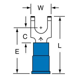 3M MVU14-10FFBK Scotchlok Block Flanged Fork Vinyl Insulated Butted Seam  - Micro Parts & Supplies, Inc.