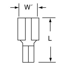 3M MU14-250DFHTK Scotchlok Female Disconnect High Temperature Butted Seam  - Micro Parts & Supplies, Inc.