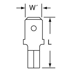 3M MU14-250DMHTK Scotchlok Male Disconnect High Temperature Butted Seam  - Micro Parts & Supplies, Inc.