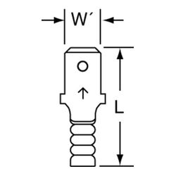 3M MU14-187DMK Scotchlok Male Disconnect Non-Insulated Butted Seam  - Micro Parts & Supplies, Inc.