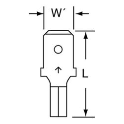 3M MU14-250DMK Scotchlok Male Disconnect Non-Insulated Butted Seam  - Micro Parts & Supplies, Inc.