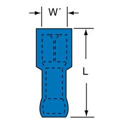 3M MNG14-187DFIK Scotchlok Female Disconnect Nylon Fully Insulated w/Insulation Grip  - Micro Parts & Supplies, Inc.