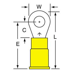 3M MV10-10RK Scotchlok Ring Tongue Vinyl Insulated Brazed Seam  - Micro Parts & Supplies, Inc.