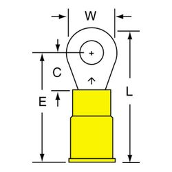 3M MNG10-8RK Scotchlok Ring Tongue Nylon Insulated w/Insulation Grip  - Micro Parts & Supplies, Inc.