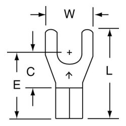 3M MU10-10FK Scotchlok Fork Non-Insulated Butted Seam 12-10 AWG - Micro Parts & Supplies, Inc.